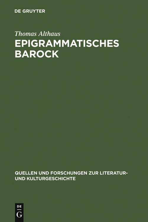 Produktbild: Epigrammatisches Barock