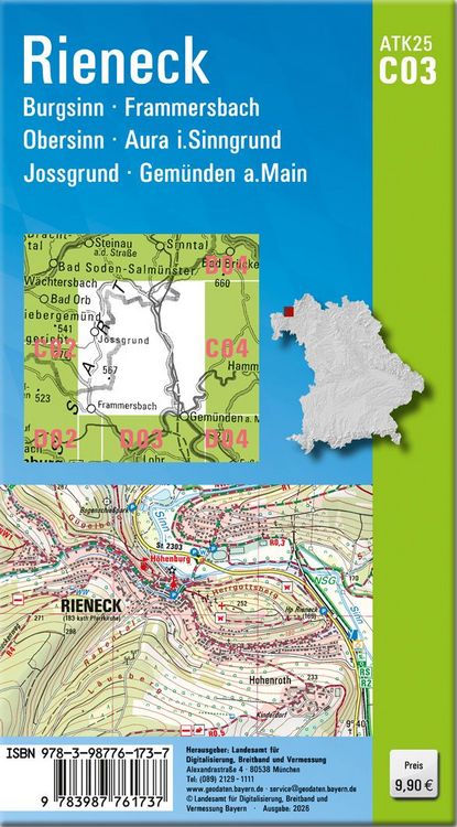 Produktbild: ATK25-C03 Rieneck (Amtliche Topographische Karte 1:25000)