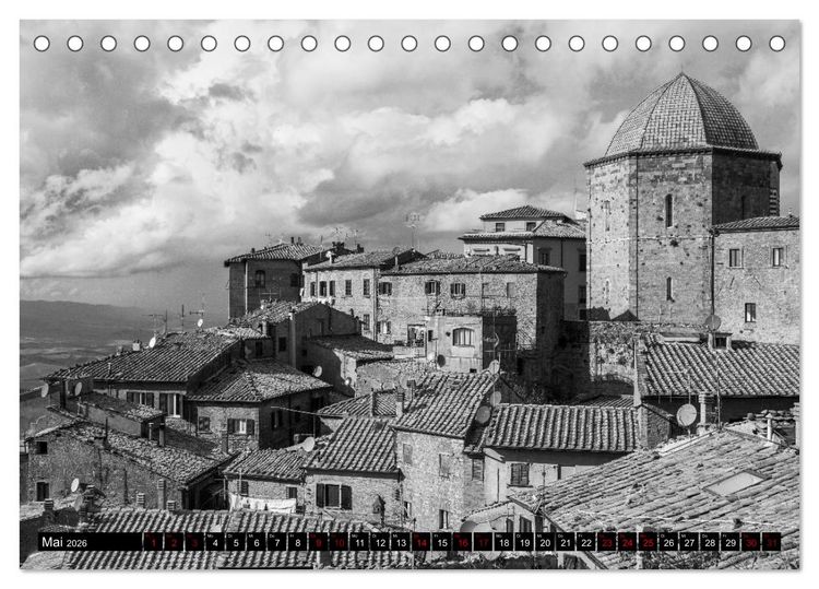 Produktbild: Toscana - monocromatico (Tischkalender 2026 DIN A5 quer), CALVENDO Monatskalender