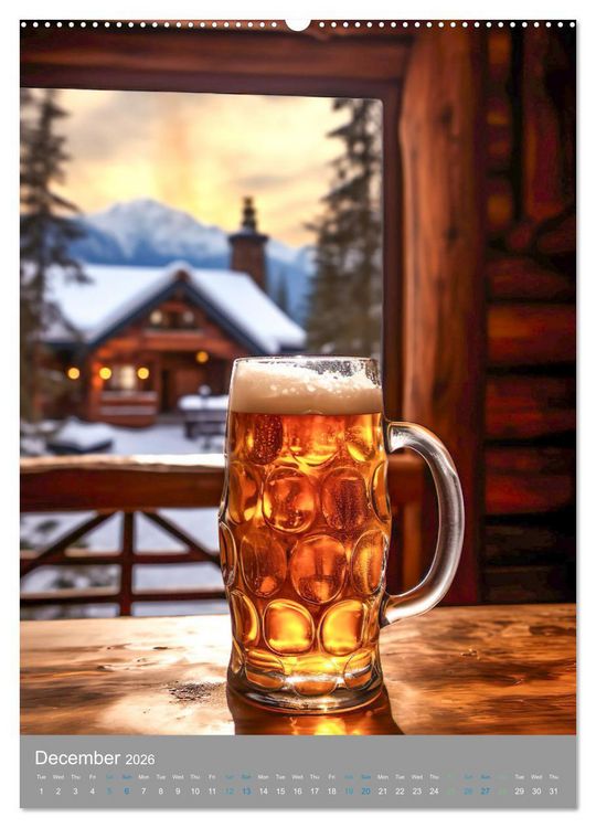 Produktbild: Beer (High Quality Premium Wall Calendar 2026 DIN A2 portrait),CALVENDO 12 Month Wall Calendar