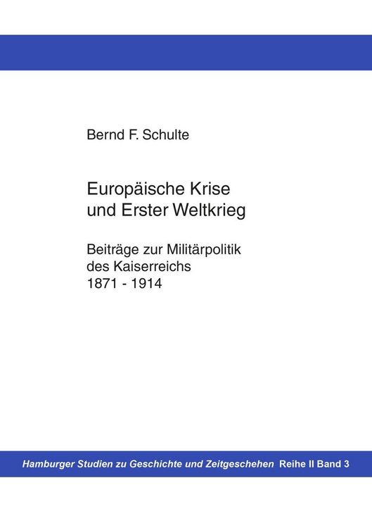 Produktbild: Europ&auml;ische Krise und Erster Weltkrieg