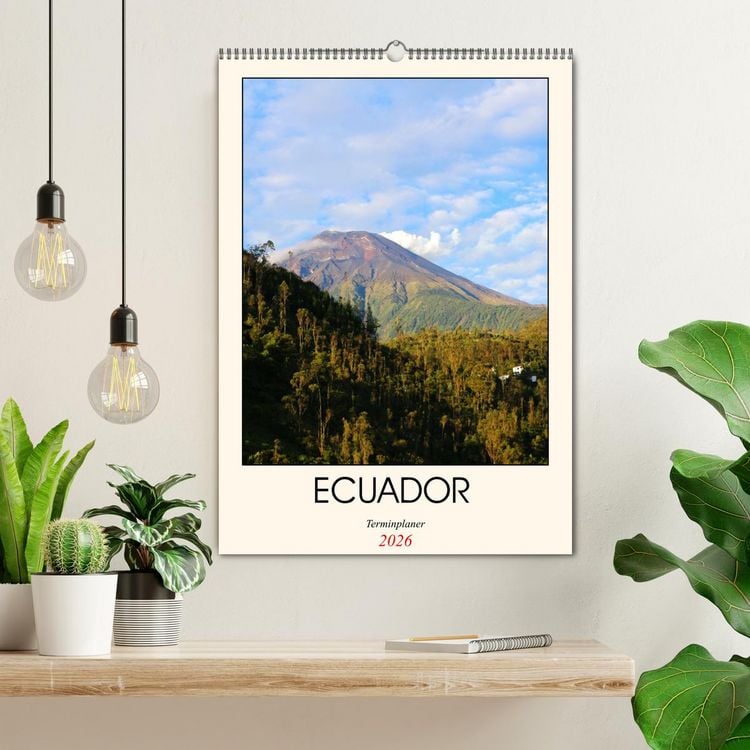 Produktbild: Ecuador - Terminplaner (Wandkalender 2026 DIN A2 hoch), CALVENDO Monatskalender