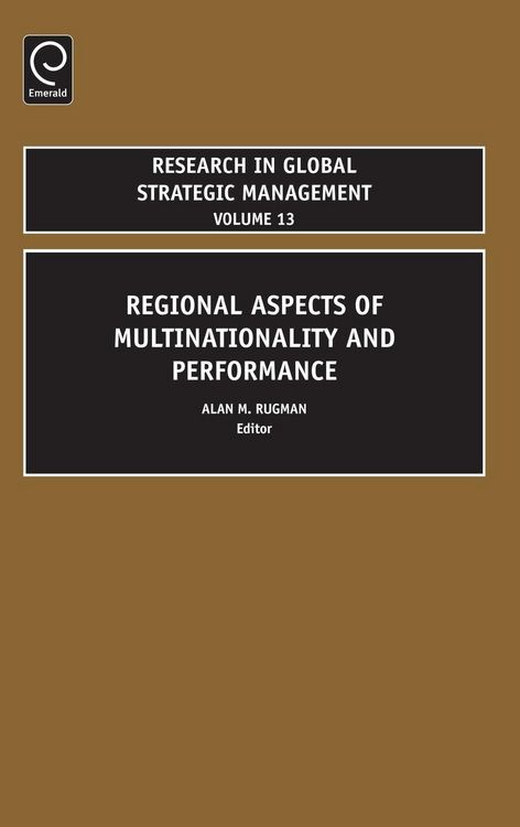 Produktbild: Regional Aspects of Multinationality and Performance