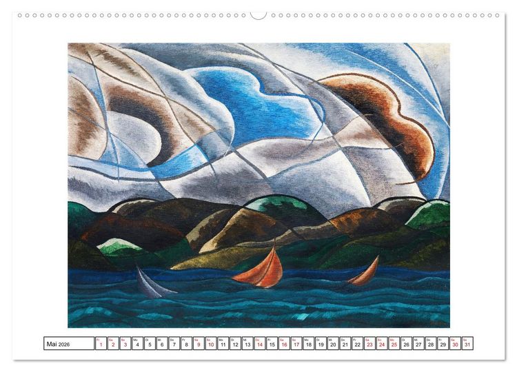 Produktbild: Arthur Dove - Abstrakte Impressionen (hochwertiger Premium Wandkalender 2026 DIN A2 quer), Kunstdruck in Hochglanz