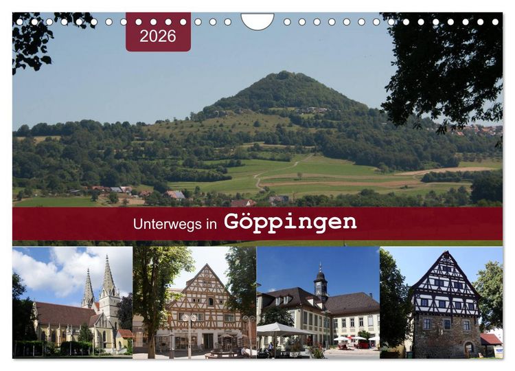 Produktbild: Unterwegs in G&ouml;ppingen (Wandkalender 2026 DIN A4 quer), CALVENDO Monatskalender