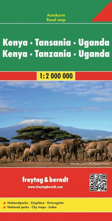 Produktbild: freytag & berndt Stra&szlig;enkarte Kenya - Tansania - Uganda - Ruanda 1:2 Mio.