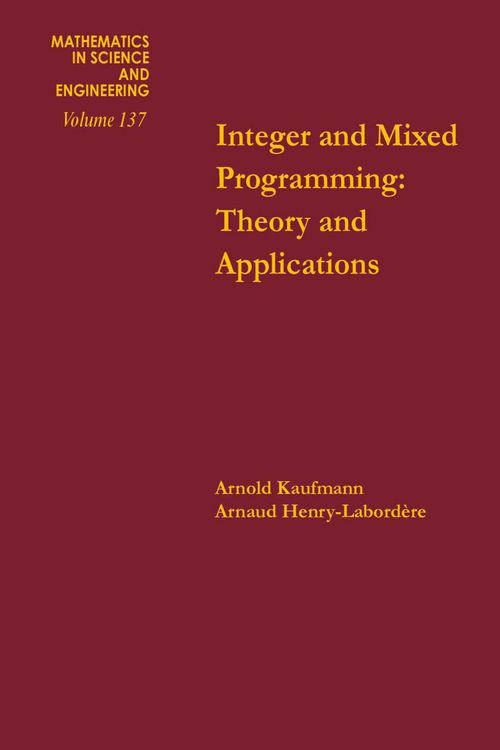 Produktbild: Integer and Mixed Programming: Theory and Applications