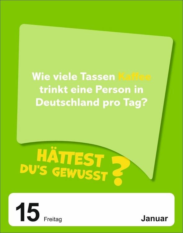 Produktbild: Was sch&auml;tzt du denn? Tagesabrei&szlig;kalender 2027 - Knifflige Sch&auml;tzfragen f&uuml;r die ganze Familie!