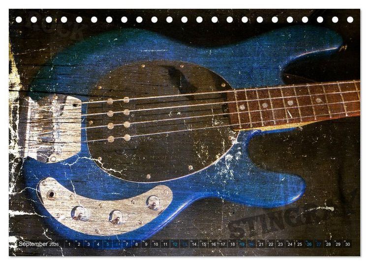 Produktbild: Gitarren - Grunge Style (Tischkalender 2026 DIN A5 quer), CALVENDO Monatskalender