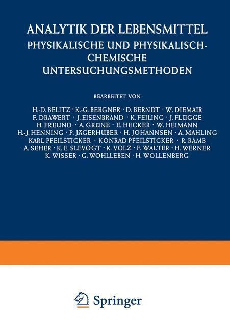 Produktbild: Analytik der Lebensmittel