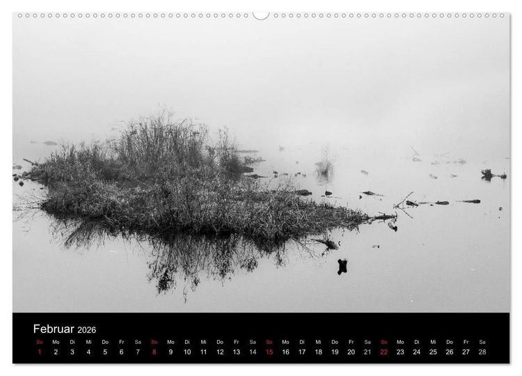 Produktbild: Monochrom 2026 (Wandkalender 2026 DIN A2 quer), CALVENDO Monatskalender