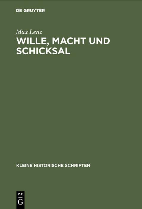Produktbild: Wille, Macht und Schicksal