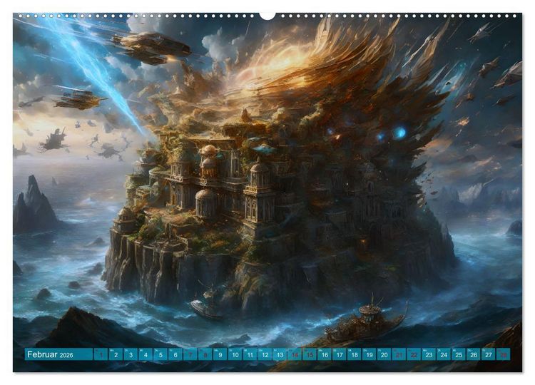 Produktbild: Visionen aus Atlantis (hochwertiger Premium Wandkalender 2026 DIN A2 quer), Kunstdruck in Hochglanz