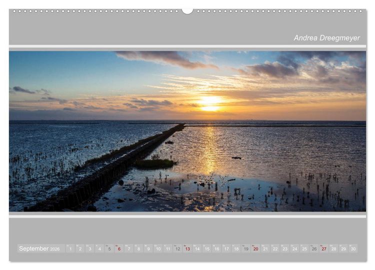 Produktbild: Krummh&ouml;rn im Panorama-Format (hochwertiger Premium Wandkalender 2026 DIN A2 quer), Kunstdruck in Hochglanz