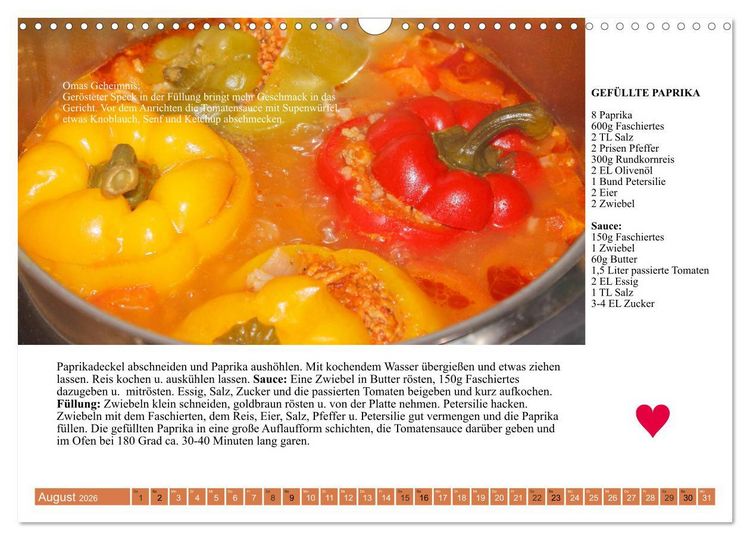 Produktbild: &Ouml;sterreichische Hauptgerichte. K&uuml;chenkalender mit den Klassikern! (Wandkalender 2026 DIN A3 quer), CALVENDO Monatskalender