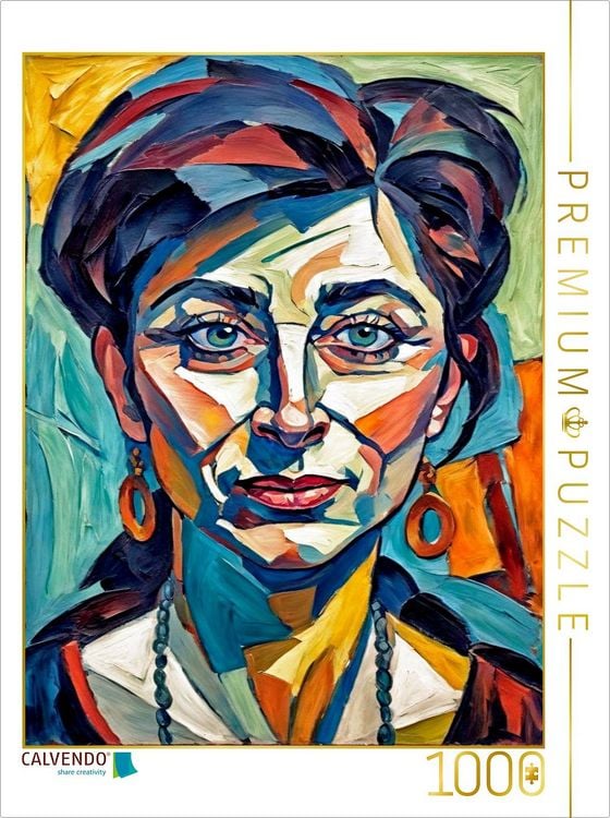 Produktbild: CALVENDO Puzzle Jabina im Stil von Ernst Ludwig Kirchner | 1000 Teile Lege-Gr&ouml;&szlig;e 64x48cm Foto-Puzzle f&uuml;r gl&uuml;ckliche Stunden