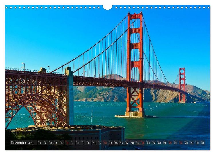 Produktbild: San Francisco Perspektiven (Wandkalender 2026 DIN A3 quer), CALVENDO Monatskalender