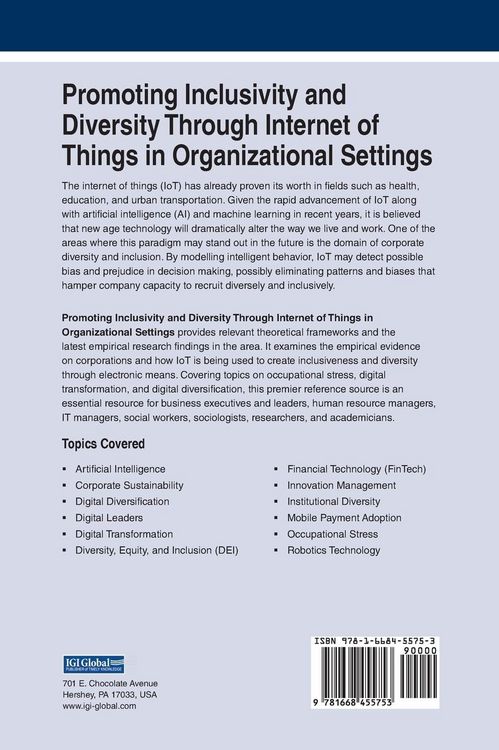 Produktbild: Promoting Inclusivity and Diversity Through Internet of Things in Organizational Settings