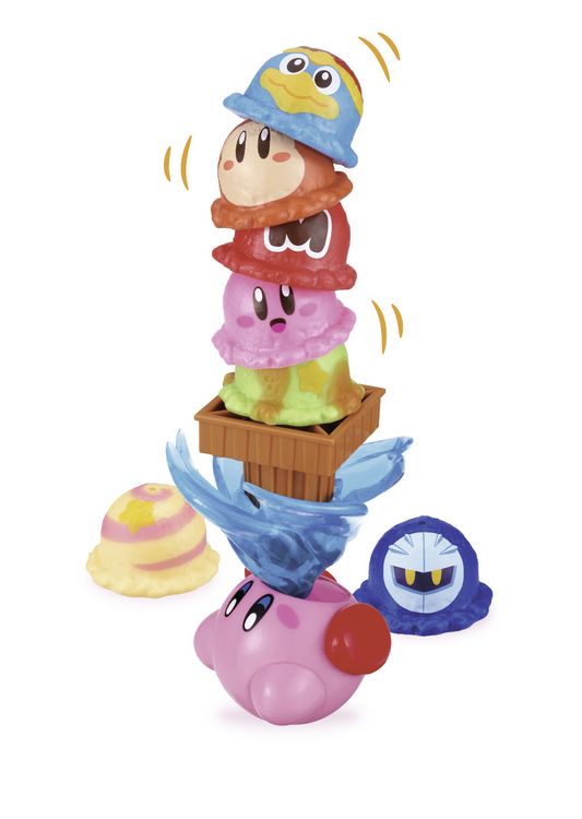 EPOCH Games 7612 – Kirby Ice Cream Tower, Juego De Equilibrio Apilable Para 1-4 Jugadores Desde 4 Años