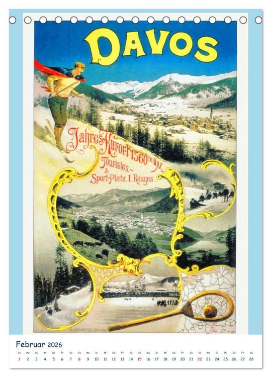 Produktbild: Schweizer Plakatkunst (Tischkalender 2026 DIN A5 hoch), CALVENDO Monatskalender