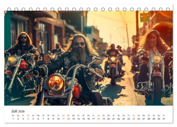 Produktbild: Motorrad tolle Momente (Tischkalender 2026 DIN A5 quer), CALVENDO Monatskalender