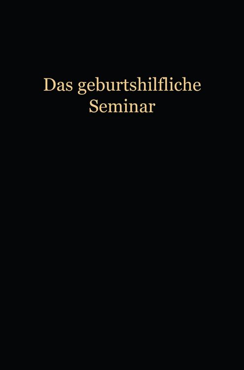 Produktbild: Das Geburtshilfliche Seminar