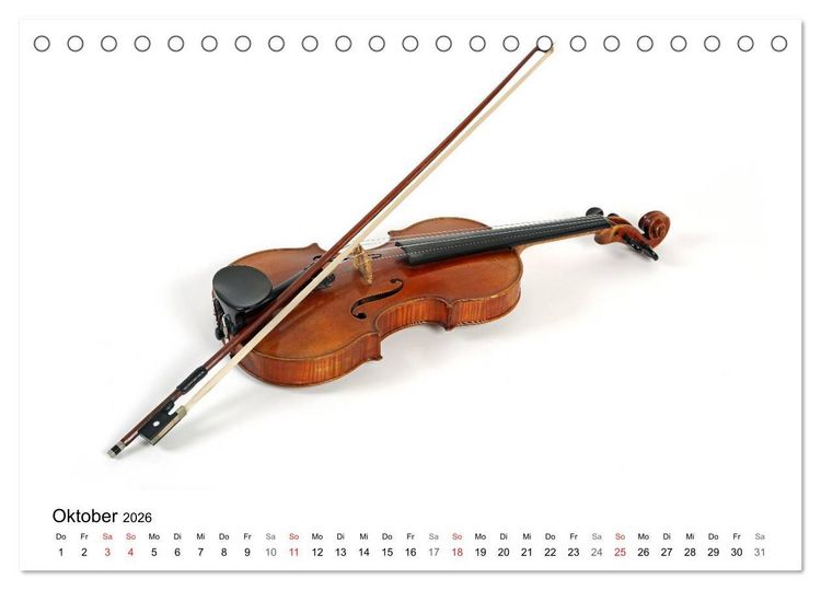 Produktbild: Musik ist mein Leben (Tischkalender 2026 DIN A5 quer), CALVENDO Monatskalender
