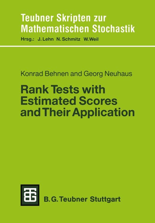 Produktbild: Rank Tests with Estimated Scores and Their Application