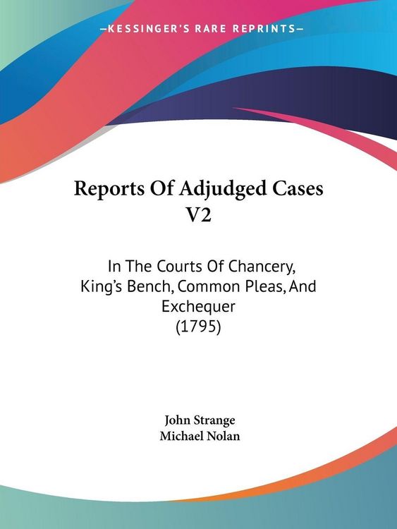 Produktbild: Reports Of Adjudged Cases V2