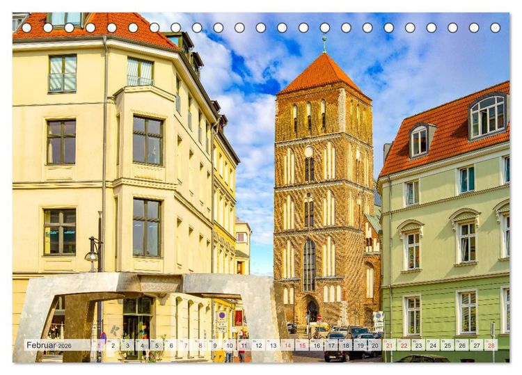 Produktbild: Rostock Impressionen (Tischkalender 2026 DIN A5 quer), CALVENDO Monatskalender