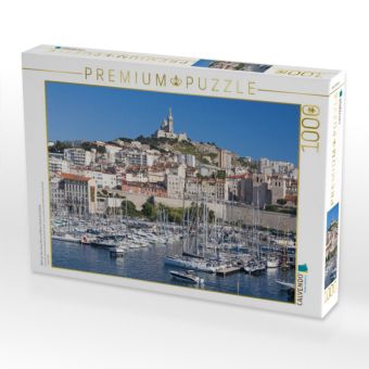 Produktbild: CALVENDO Puzzle Blick auf den Vieux Port und Notre-Dame de la Garde | 1000 Teile Lege-Gr&ouml;&szlig;e 64x48cm Foto-Puzzle f&uuml;r gl&uuml;ckliche Stunden
