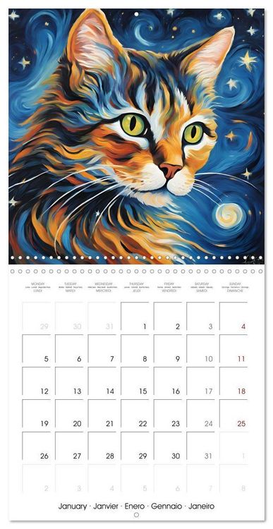 Produktbild: Heiland, S: Chats Impressionnistes (Calendrier mural carr&eacute; 2