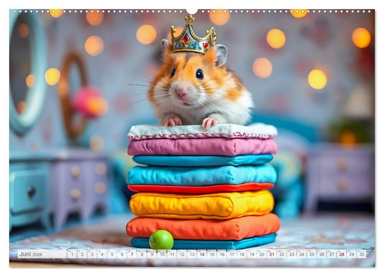 Produktbild: Es war einmal ein Hamster... M&auml;rchenhafte Abenteuer auf vier Pf&ouml;tchen (Wandkalender 2026 DIN A2 quer), CALVENDO Monatskalender