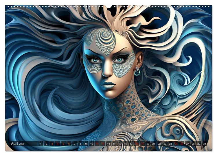 Produktbild: Fantasie Universum Sch&ouml;nheiten (hochwertiger Premium Wandkalender 2026 DIN A2 quer), Kunstdruck in Hochglanz