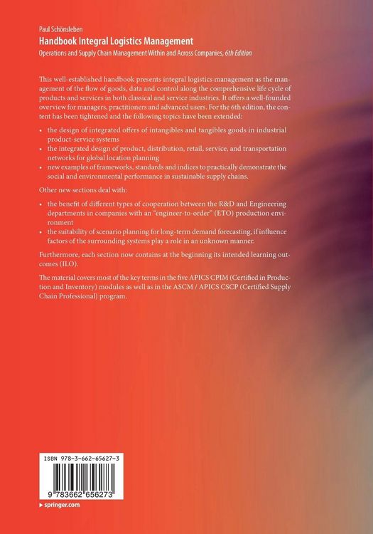 Produktbild: Handbook Integral Logistics Management