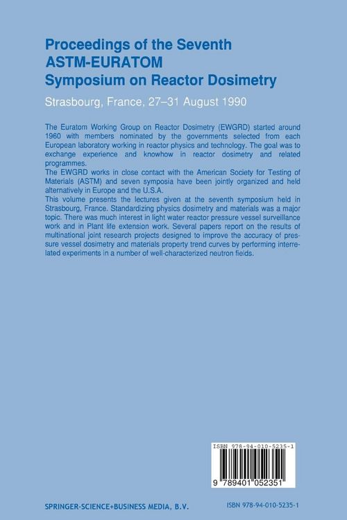 Produktbild: Proceedings of the Seventh ASTM-Euratom Symposium on Reactor Dosimetry