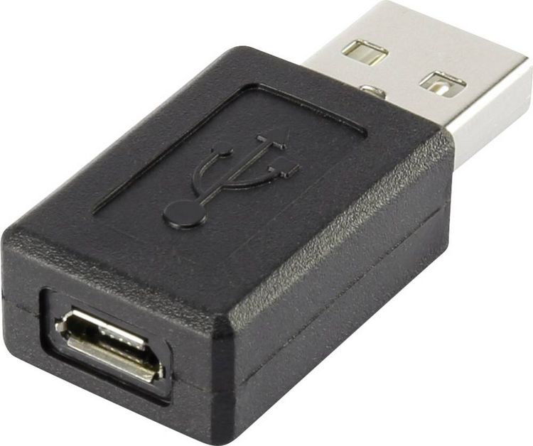 Produktbild: Renkforce USB 2.0 Adapter [1x USB 2.0 Stecker A - 1x USB 2.0 Buchse Micro-B] rf-usba-09