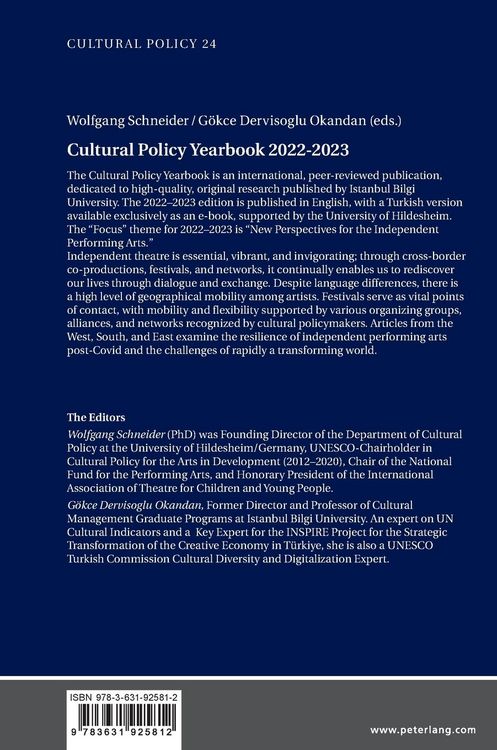 Produktbild: Cultural Policy Yearbook 2022&ndash;2023 Resilience in the Ecosystem of Theatre
