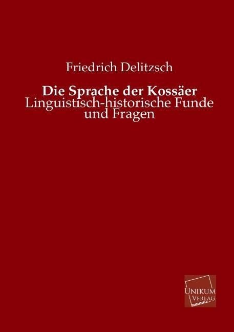Produktbild: Delitzsch, F: Sprache der Koss&auml;er