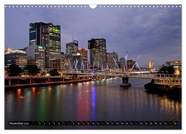 Produktbild: Brisbane (Wandkalender 2026 DIN A3 quer), CALVENDO Monatskalender