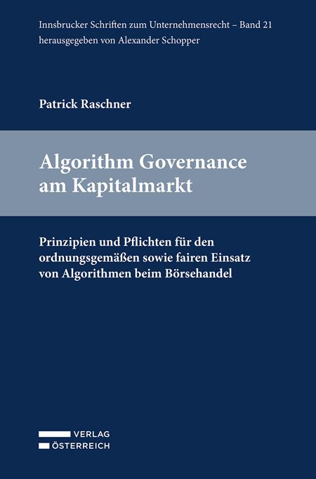 Produktbild: Algorithm Governance am Kapitalmarkt