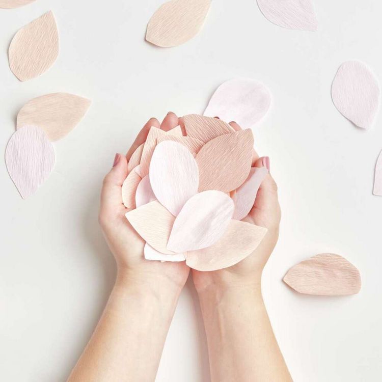 Produktbild: Krepp Konfetti Rosenbl&auml;tter, Rosa Mix, 20g,
