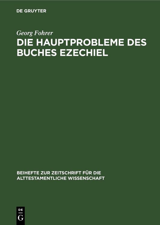 Produktbild: Die Hauptprobleme des Buches Ezechiel