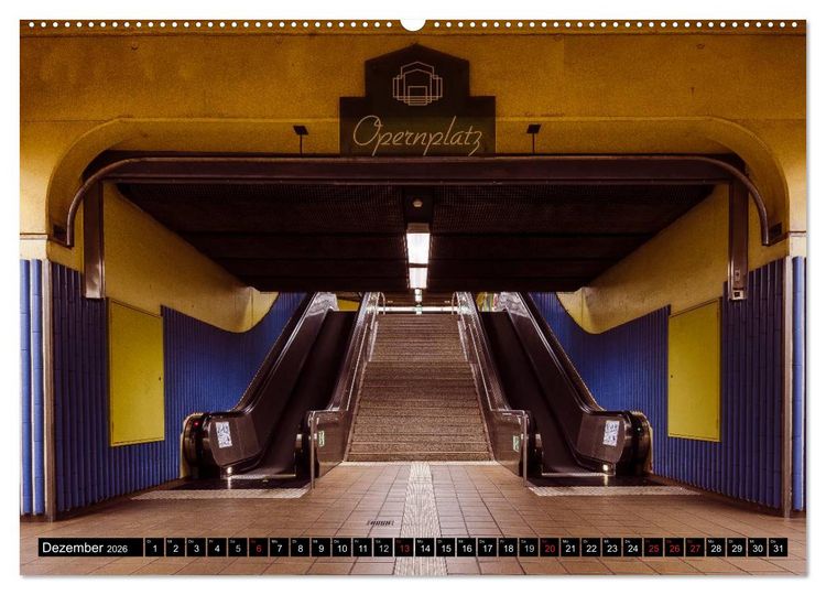 Produktbild: Frankfurt - mit der U-Bahn erfahren (hochwertiger Premium Wandkalender 2026 DIN A2 quer), Kunstdruck in Hochglanz