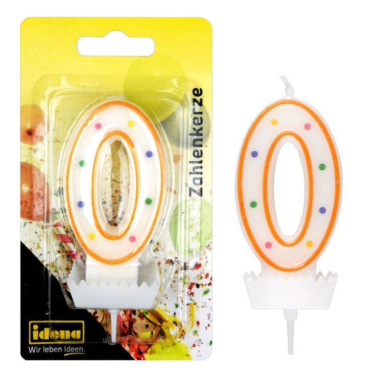 Produktbild: Idena Zahlenkerze 0 orange