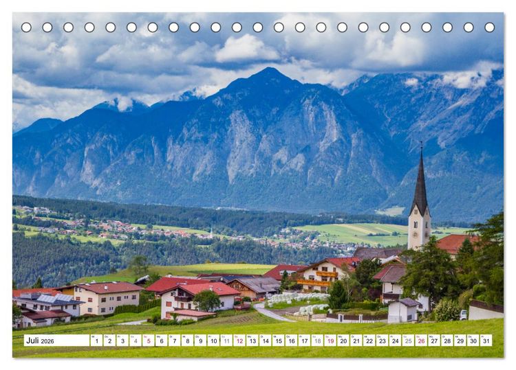 Produktbild: Reise nach Tirol - Die kleinen D&ouml;rfer bei Innsbruck (Tischkalender 2026 DIN A5 quer), CALVENDO Monatskalender