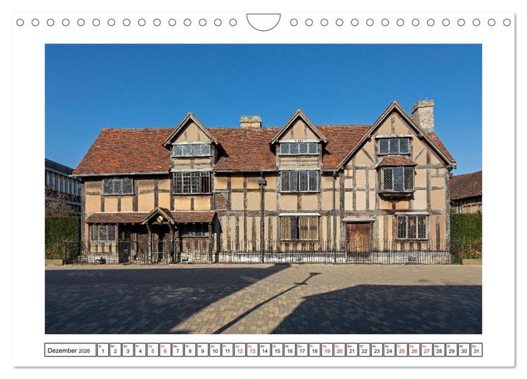 Produktbild: Stratford upon Avon - Shakespeare-Stadt (Wandkalender 2026 DIN A4 quer), CALVENDO Monatskalender