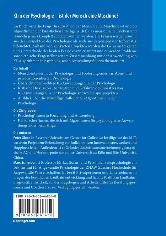 Produktbild: KI in der Psychologie - ist der Mensch eine Maschine?