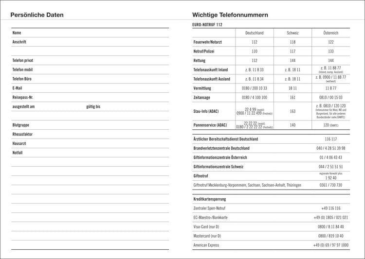 Produktbild: Terminer A6, Leder schwarz 2026