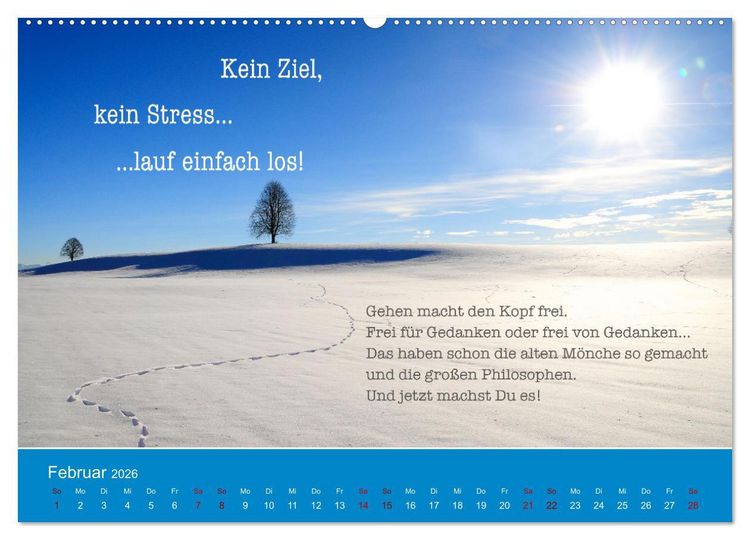 Produktbild: Pfl&uuml;ck Dein Gl&uuml;ck &ndash; Kleine Weisheiten f&uuml;r den Alltag (hochwertiger Premium Wandkalender 2026 DIN A2 quer), Kunstdruck in Hochglanz